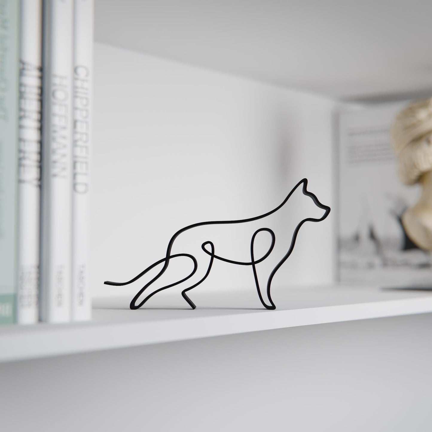 German Shepherd Dog 82 - Line Art Figure