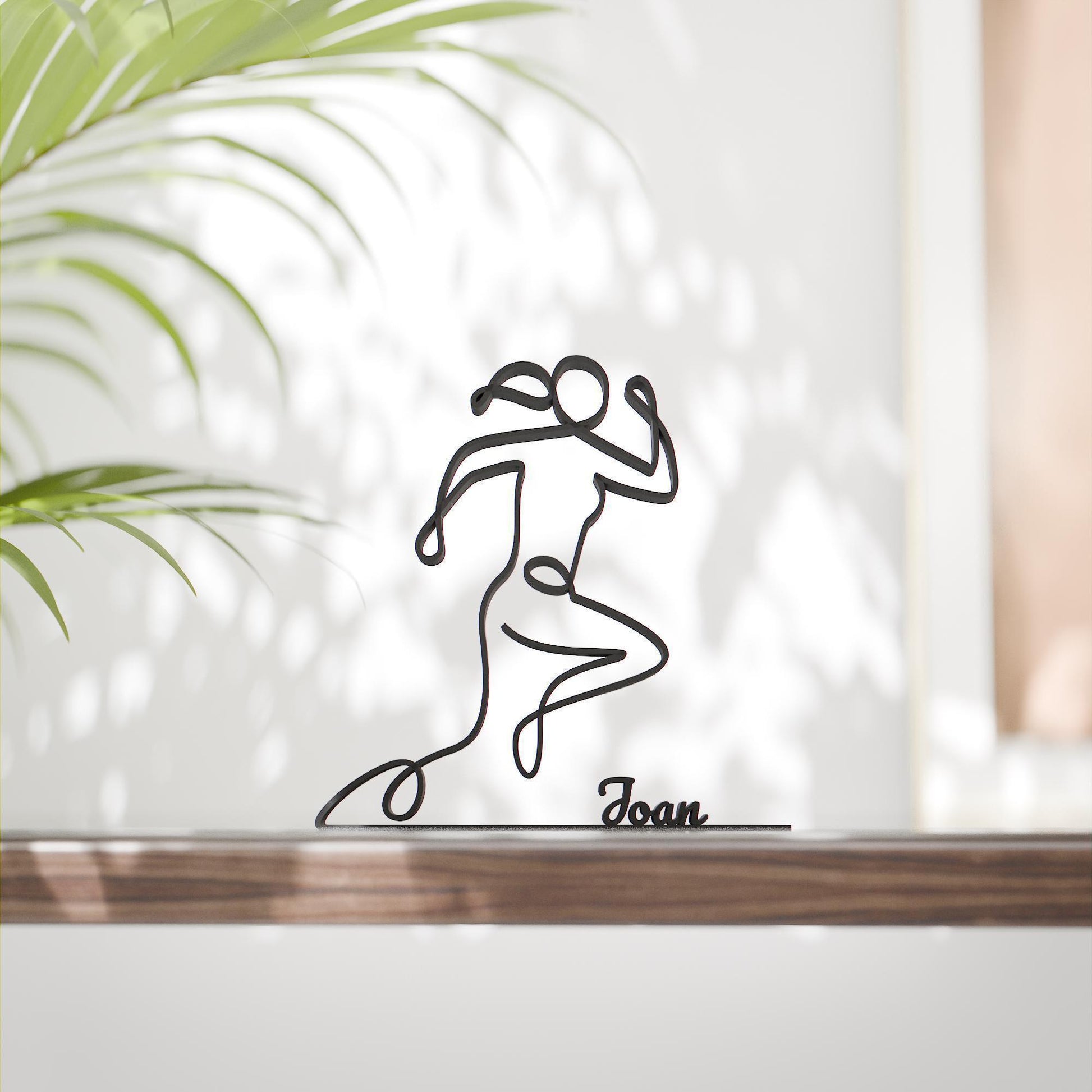 Female Runner - Customized Line Art Figure