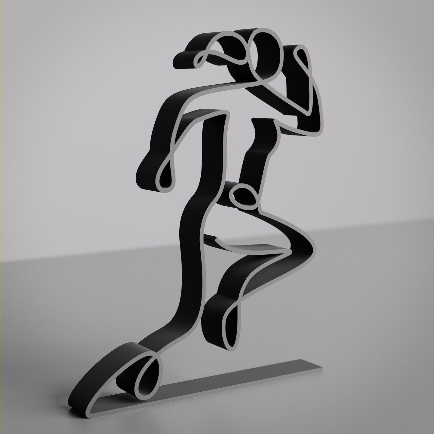 Female Runner - Customized Line Art Figure