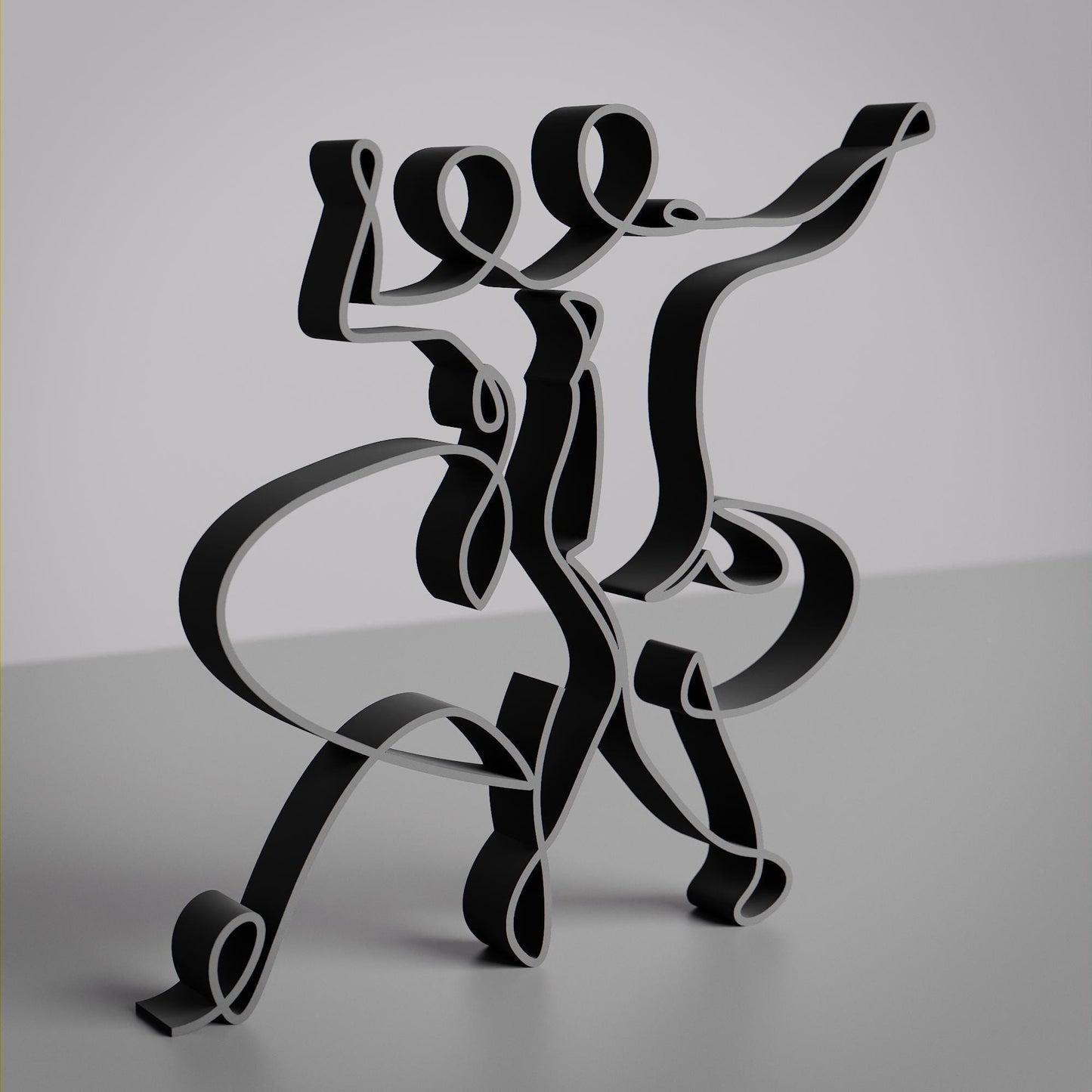 Salsa Dancers - Line Art Figure
