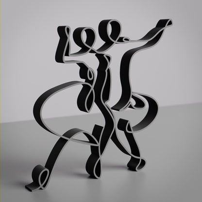 Salsa Dancers - Line Art Figure