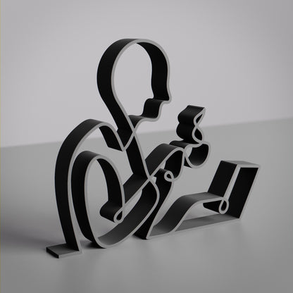 Office Worker - Customized Line Art Figure