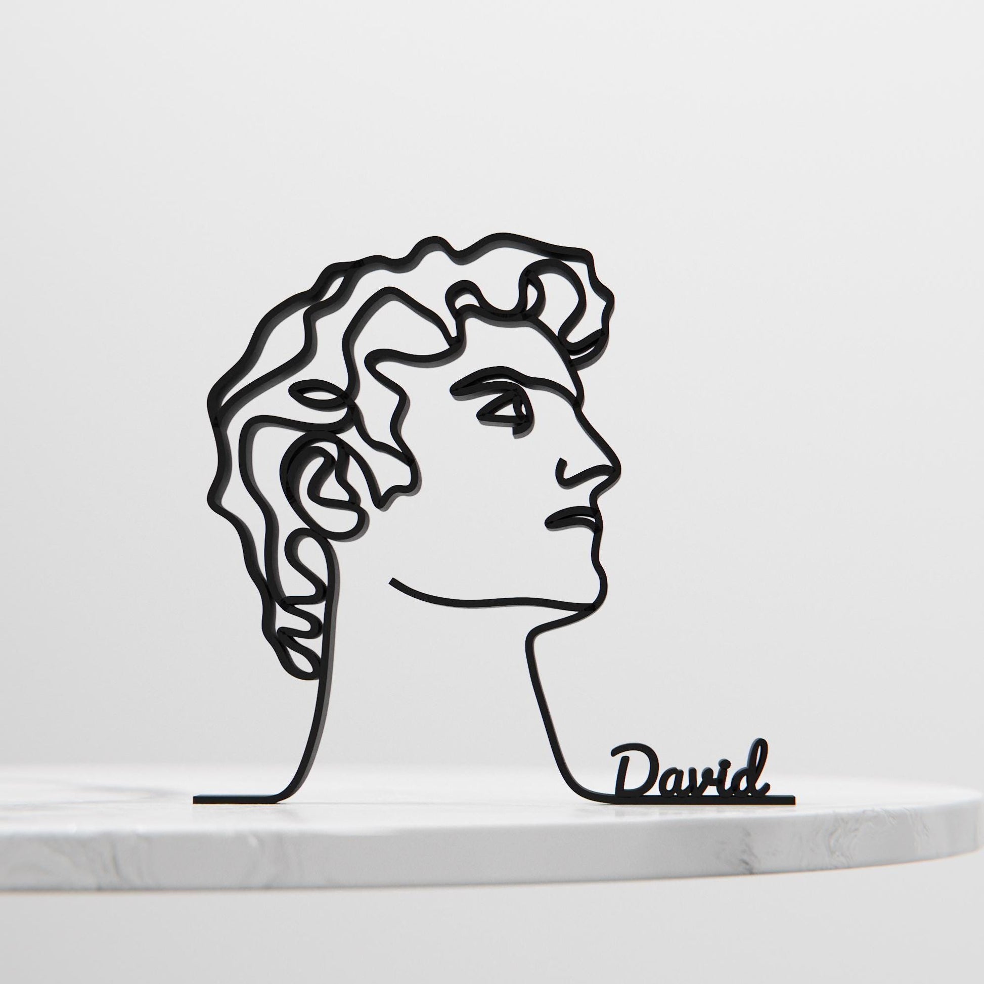 Michelangelo's David - Customized Line Art Figure