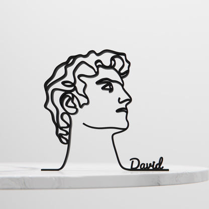 Michelangelo's David - Customized Line Art Figure