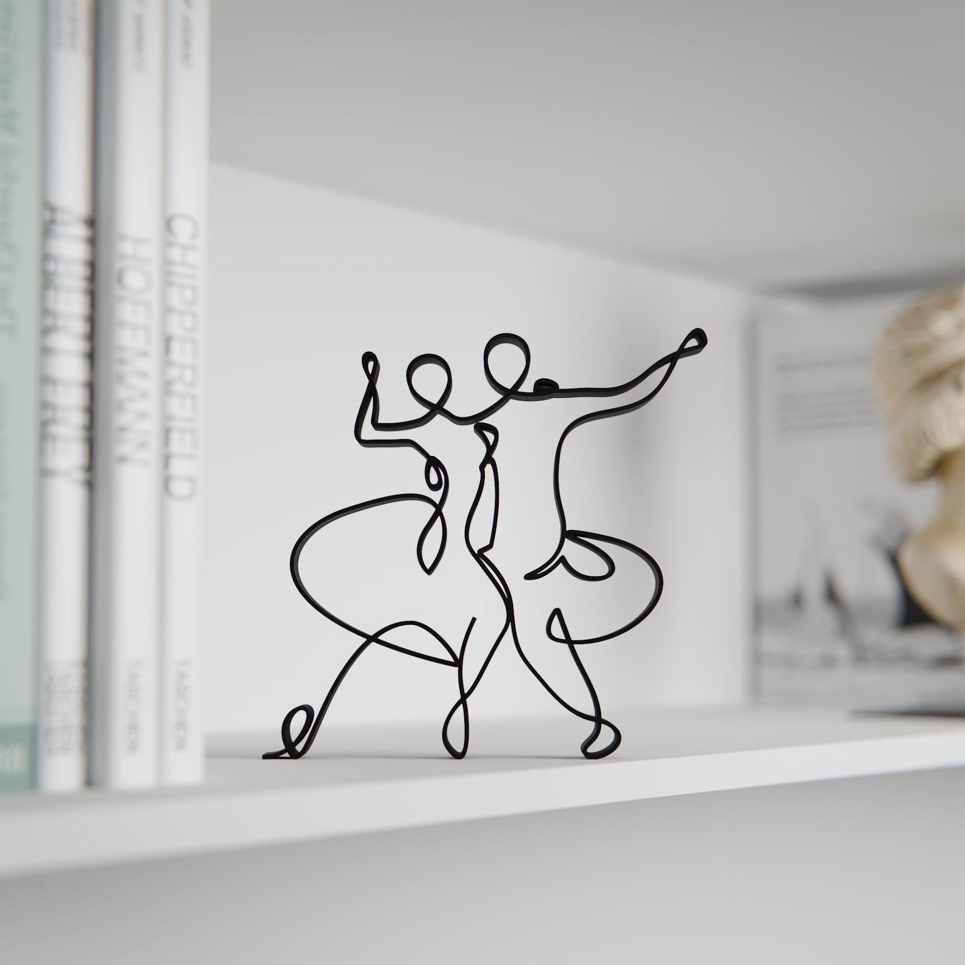 Salsa Dancers - Line Art Figure