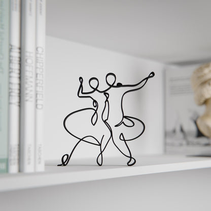 Salsa Dancers - Line Art Figure