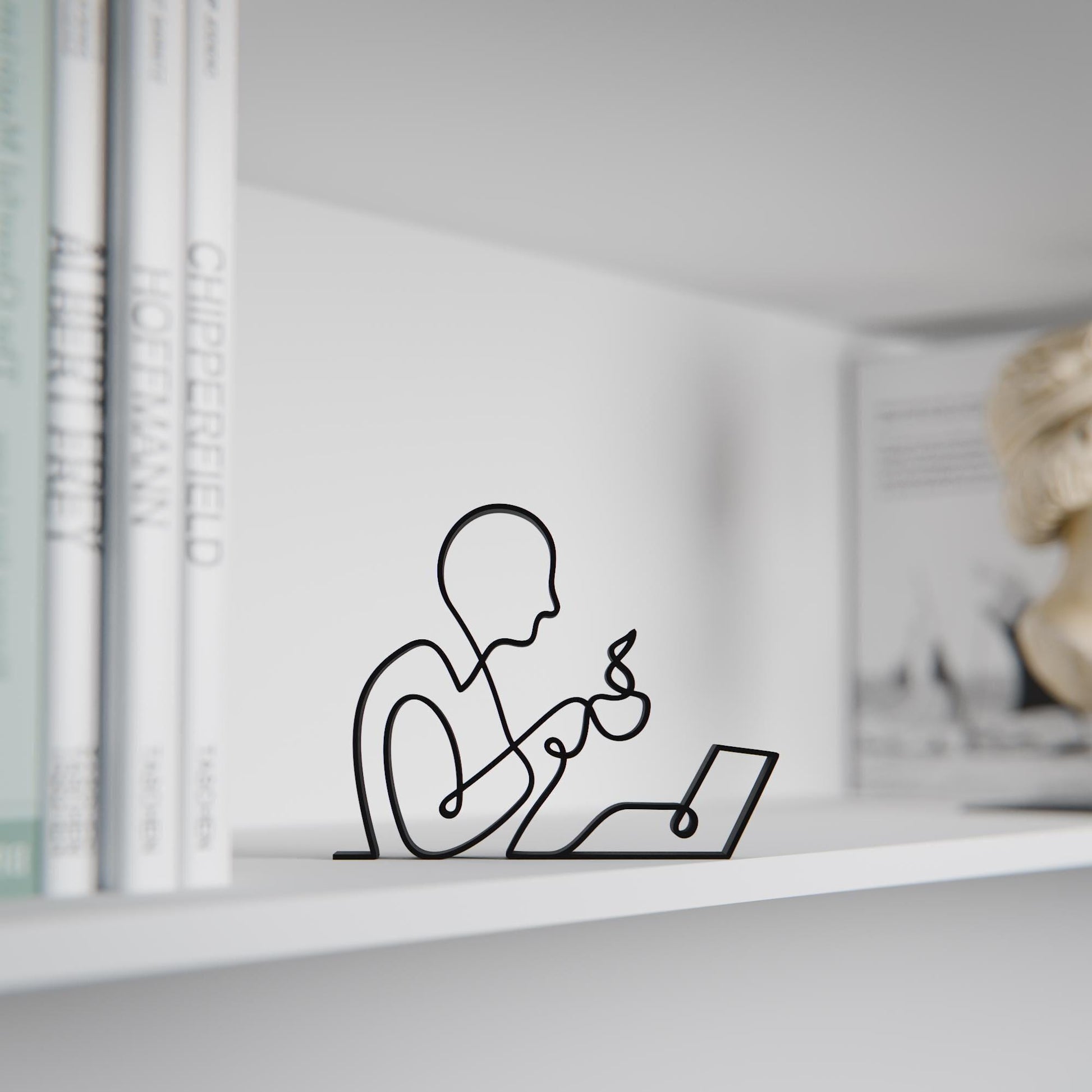 Office Worker - Customized Line Art Figure