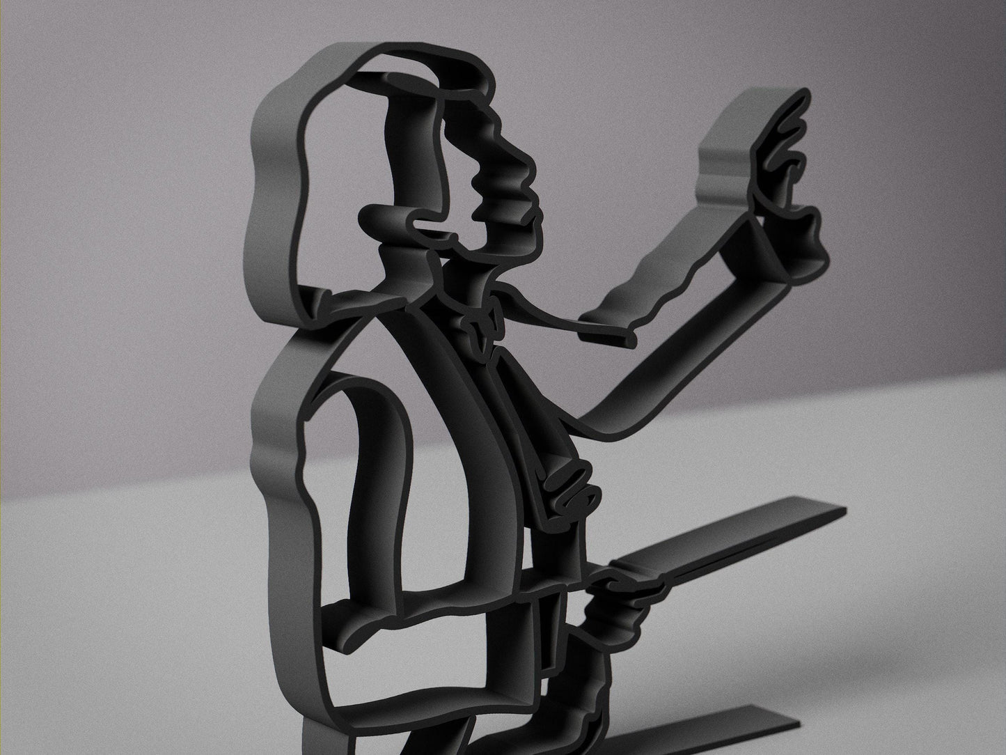 Female Conductor - Customized Line Art Figure