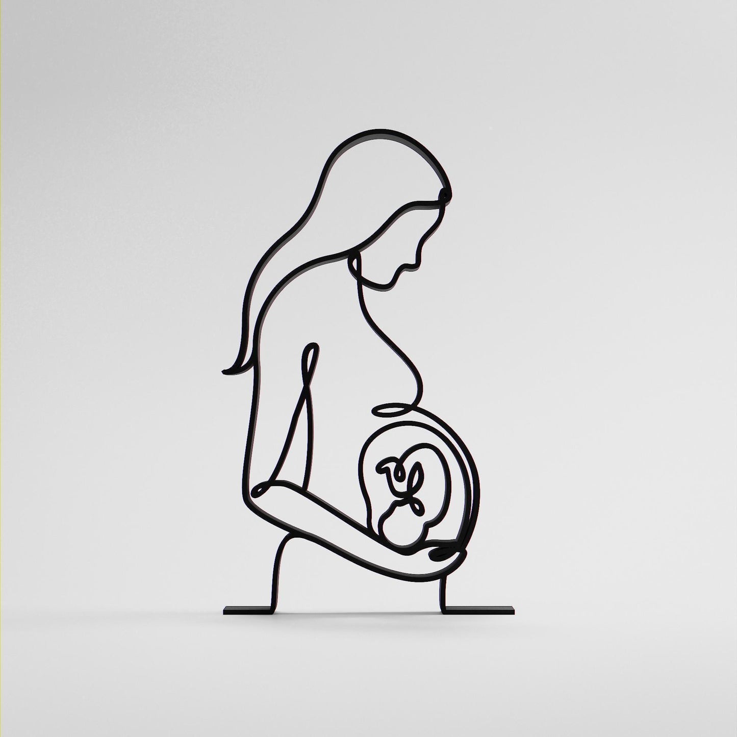 Pregnant Mom - Customized Line Art Figure