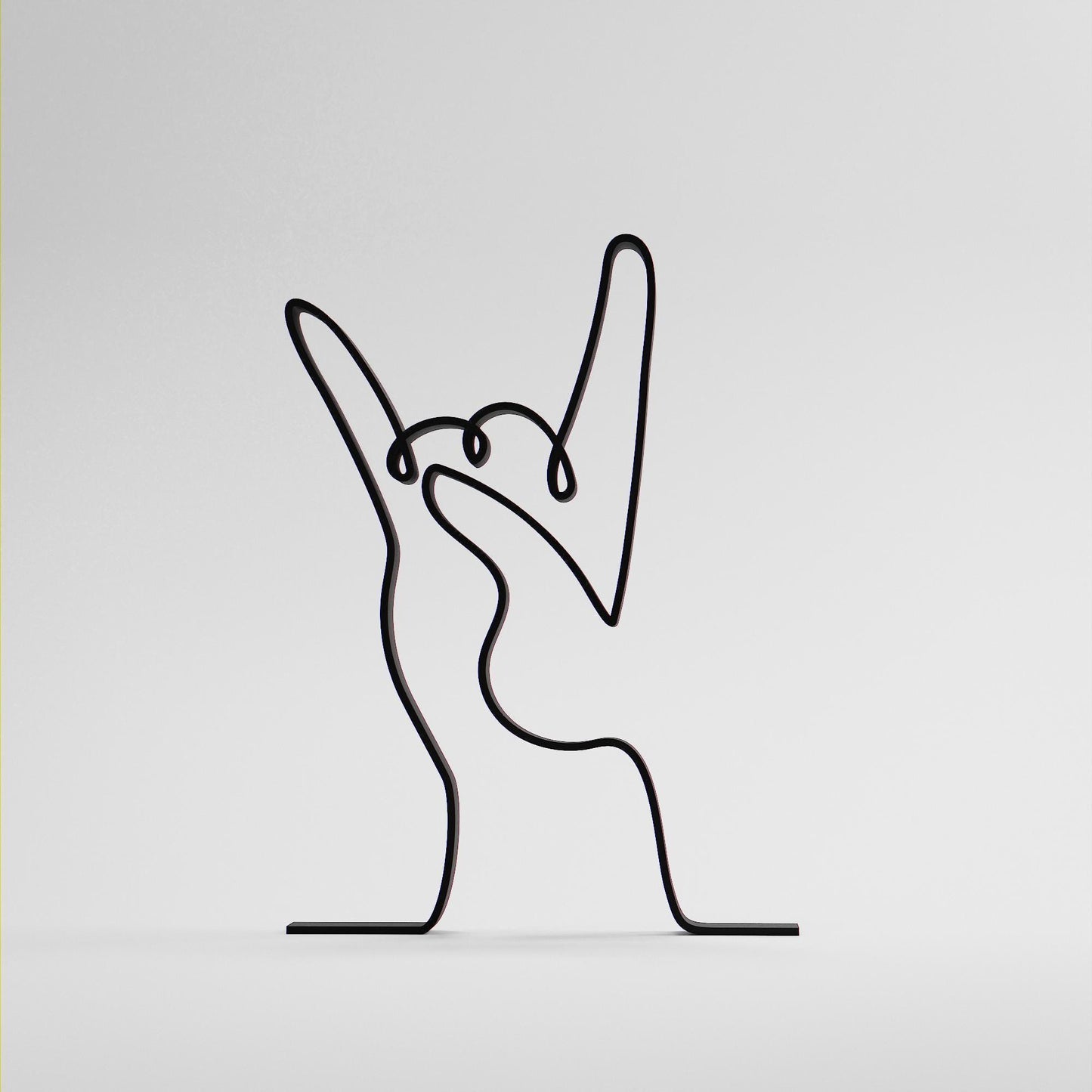 Devil Horn Hand - Customized Line Art Figure