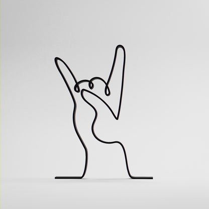 Devil Horn Hand - Customized Line Art Figure