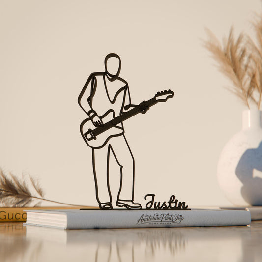 Bass Guitarist - Customized Line Art Figure