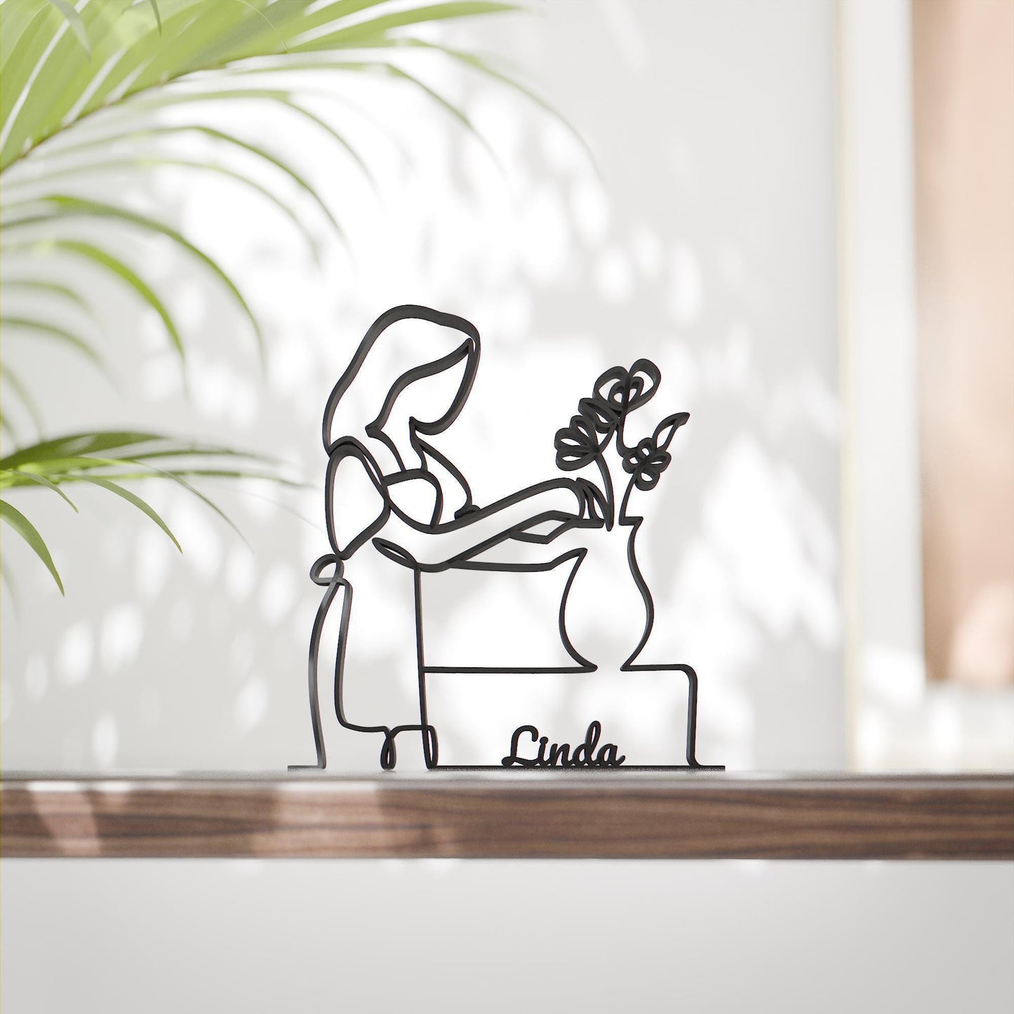Florist - Customized Line Art Figure