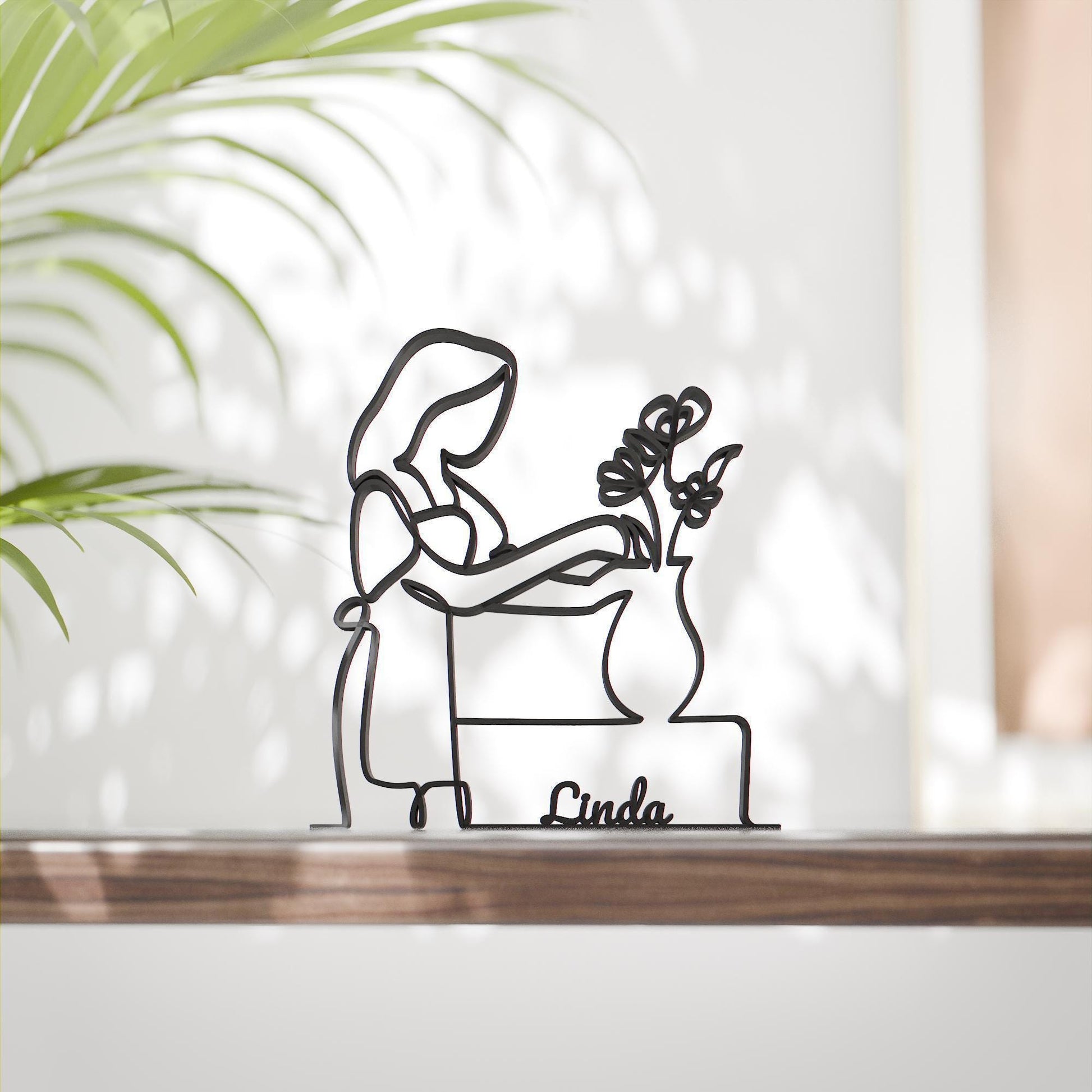 Florist - Customized Line Art Figure