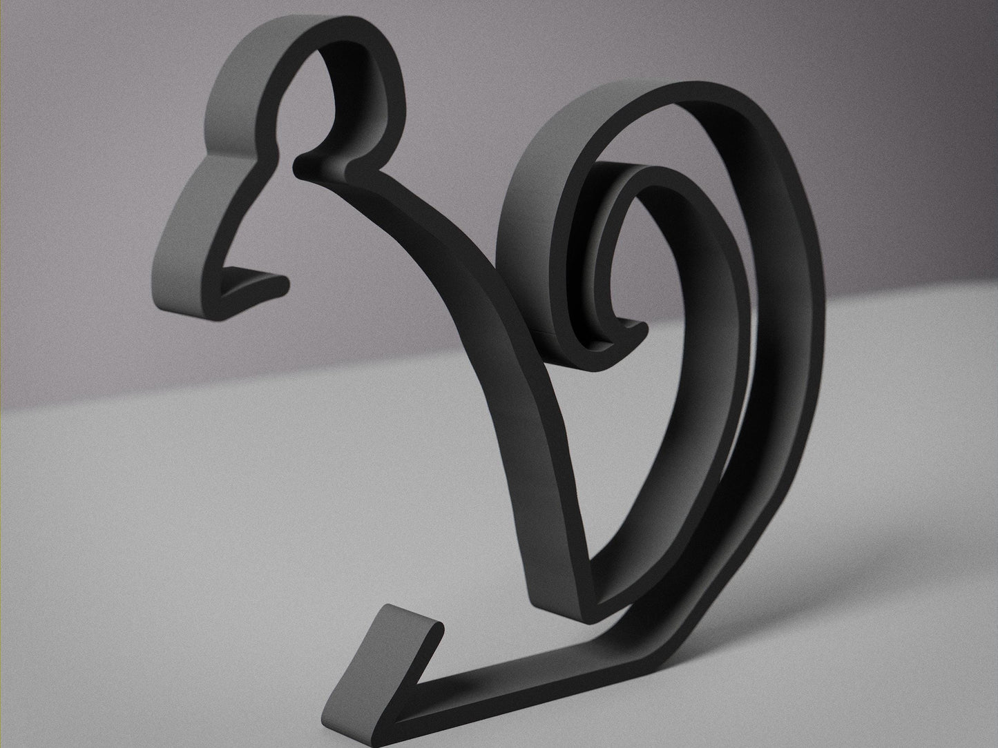 Picasso's Squirrel - Line Art Figure