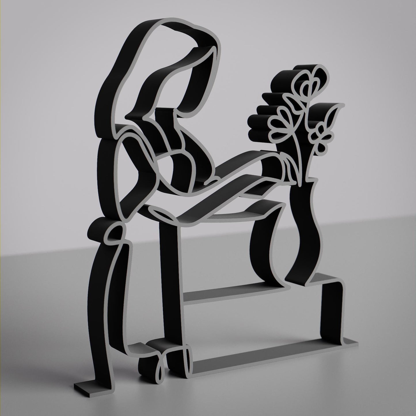 Florist - Customized Line Art Figure