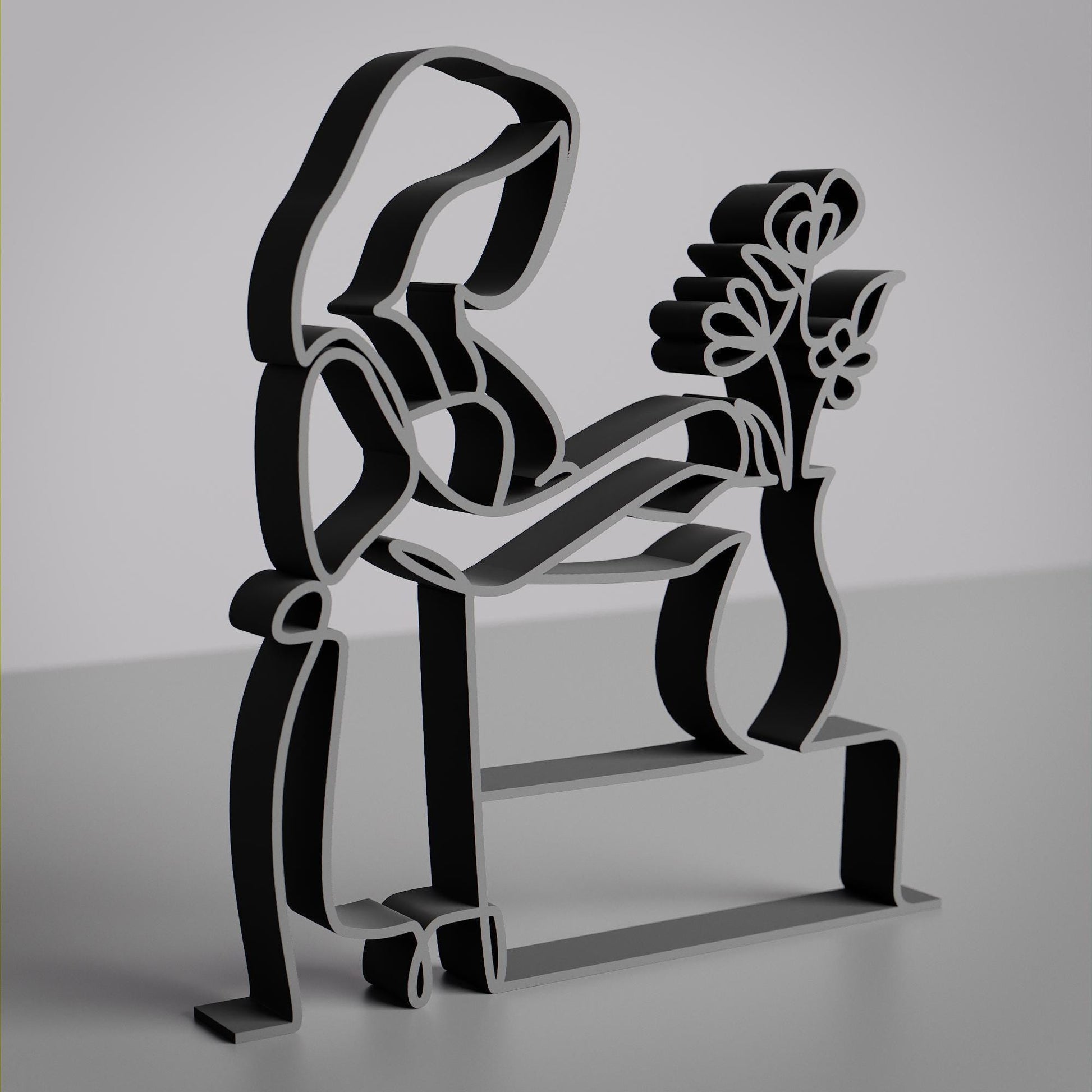 Florist - Customized Line Art Figure