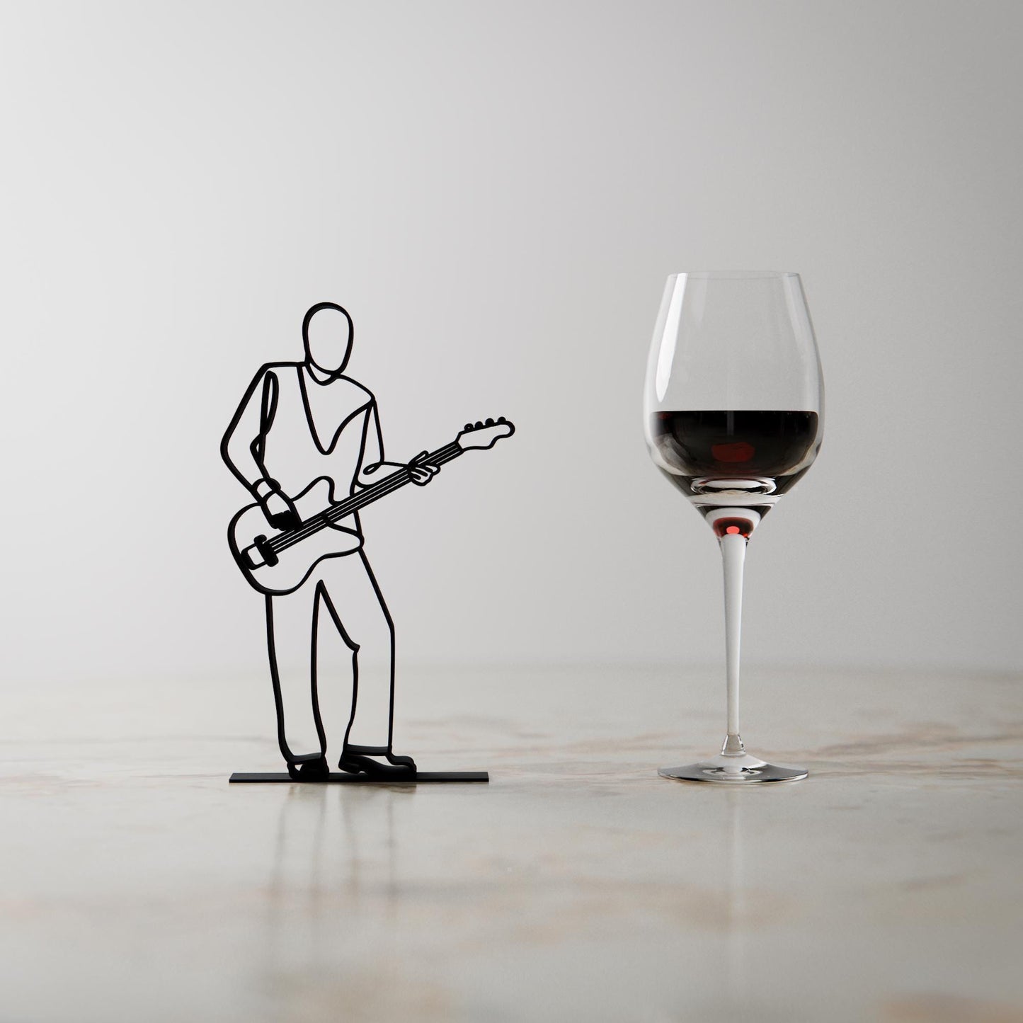 Bass Guitarist - Customized Line Art Figure