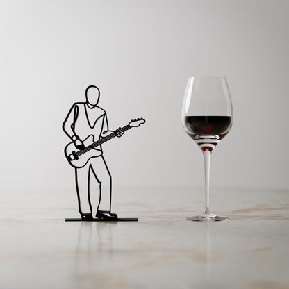 Bass Guitarist - Customized Line Art Figure