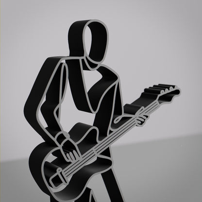 Bass Guitarist - Customized Line Art Figure