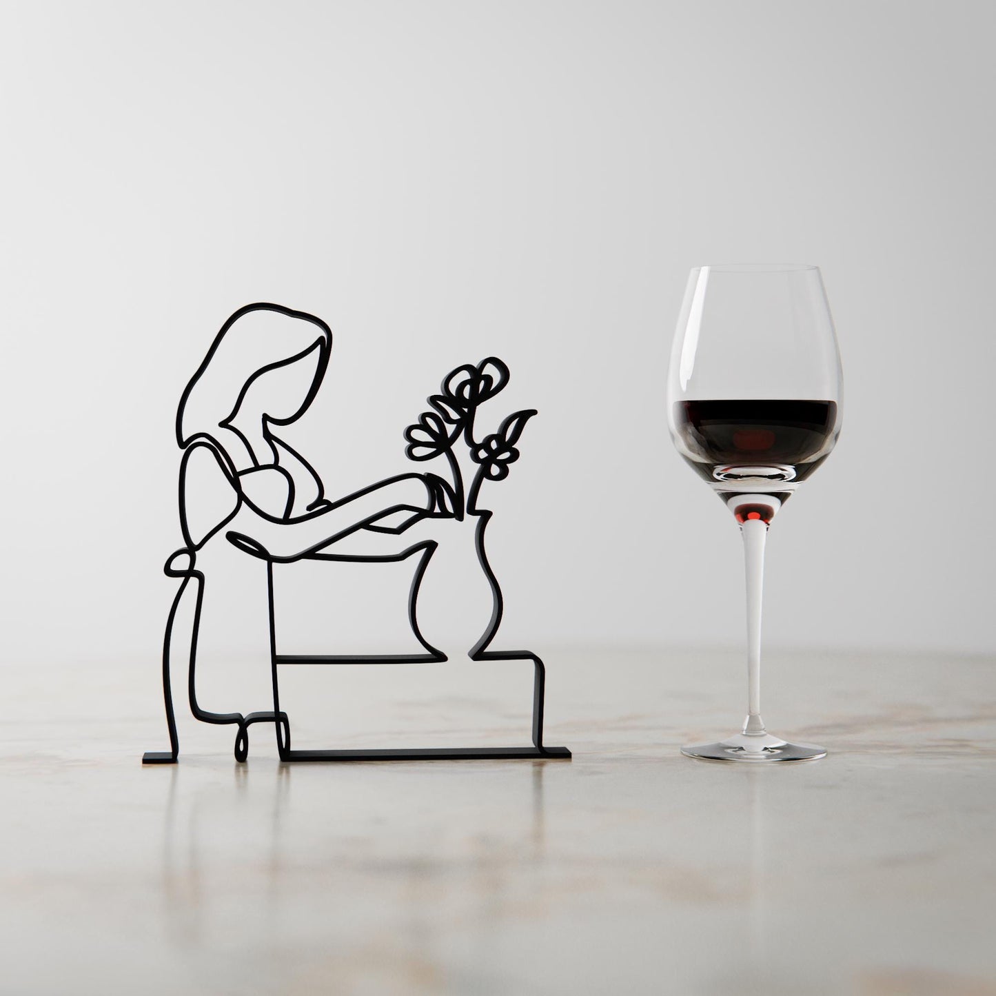 Florist - Customized Line Art Figure