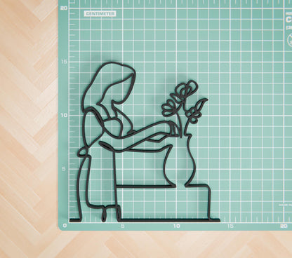 Florist - Customized Line Art Figure