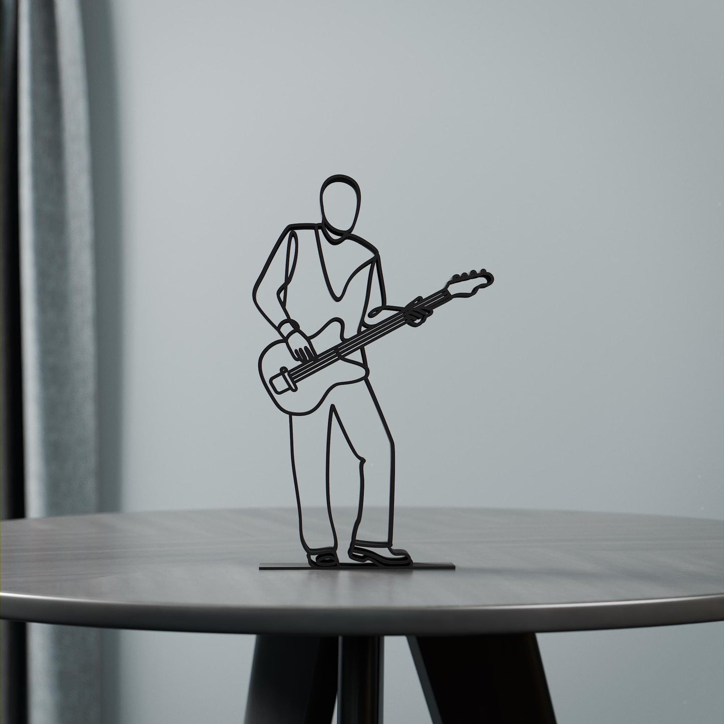 Bass Guitarist - Customized Line Art Figure