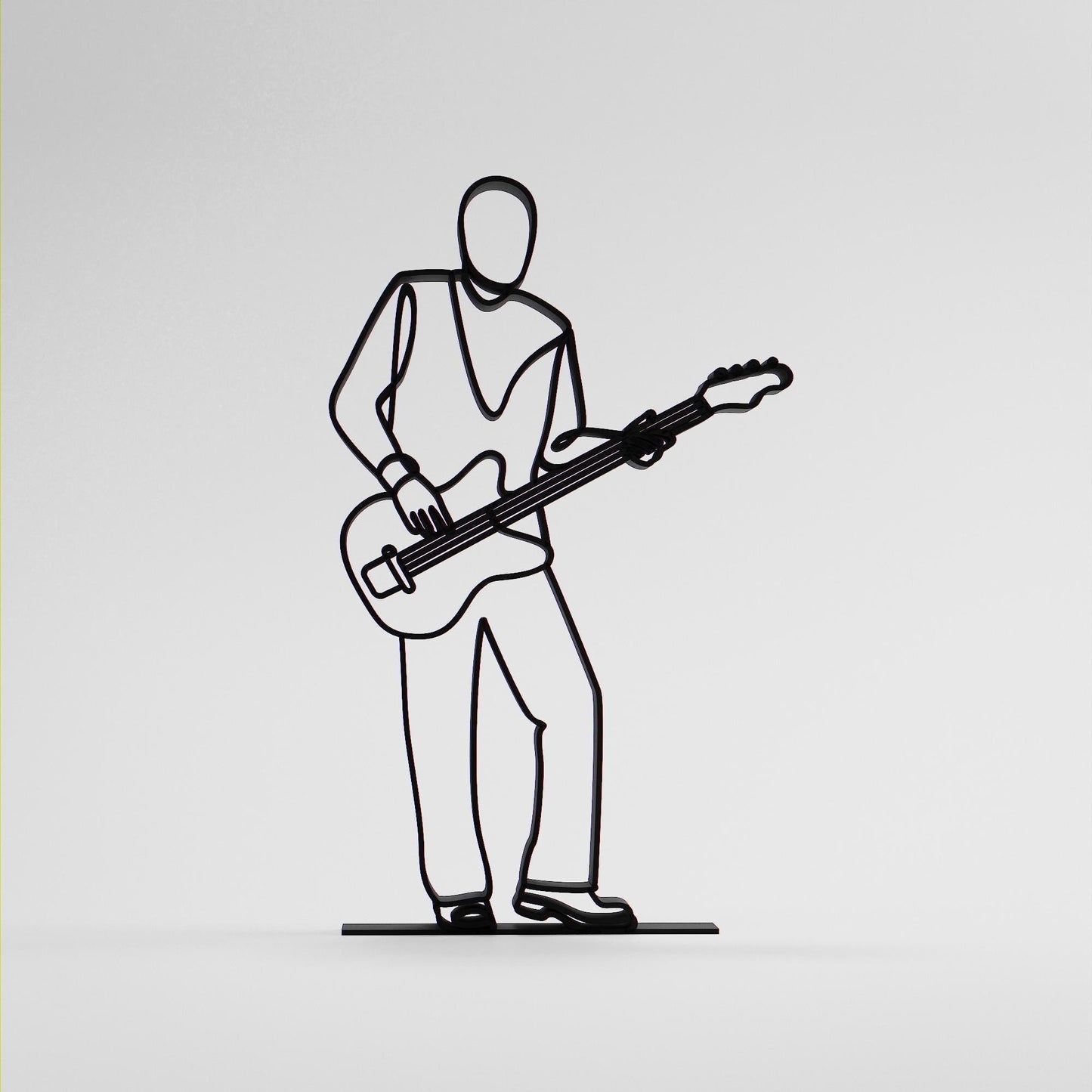 Bass Guitarist - Customized Line Art Figure