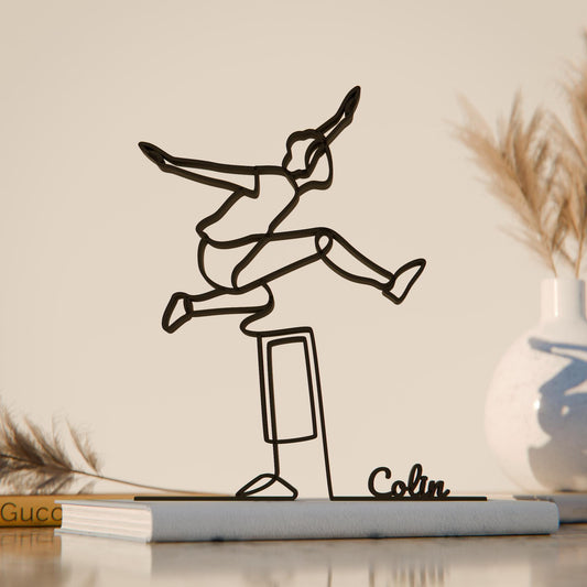 Hurdler - Customized Line Art Figure
