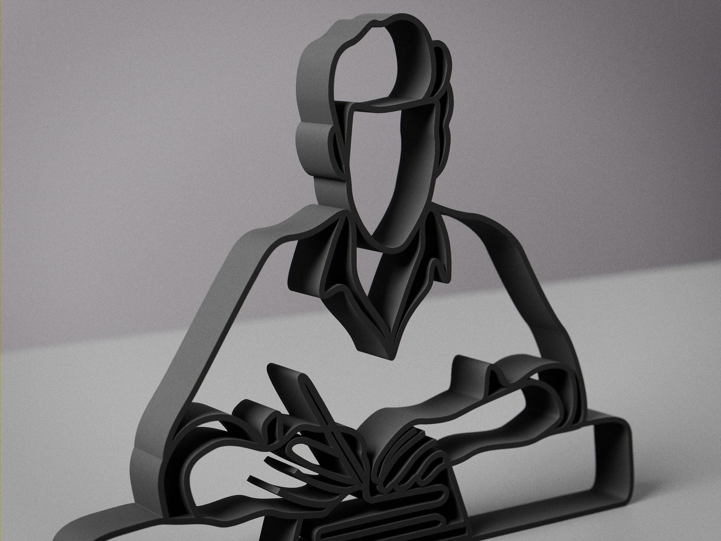 Writer - Customized Line Art Figure