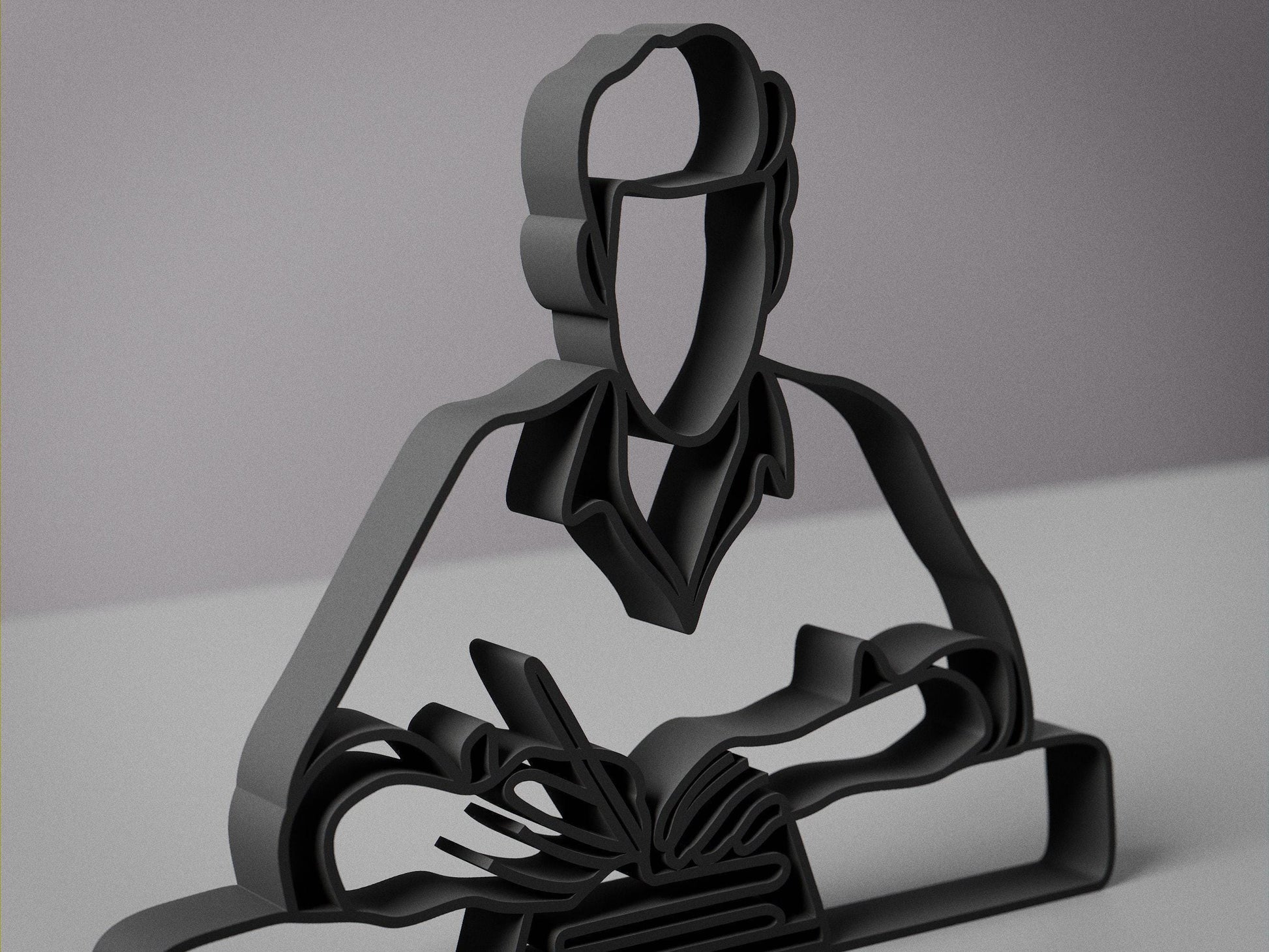 Writer - Customized Line Art Figure