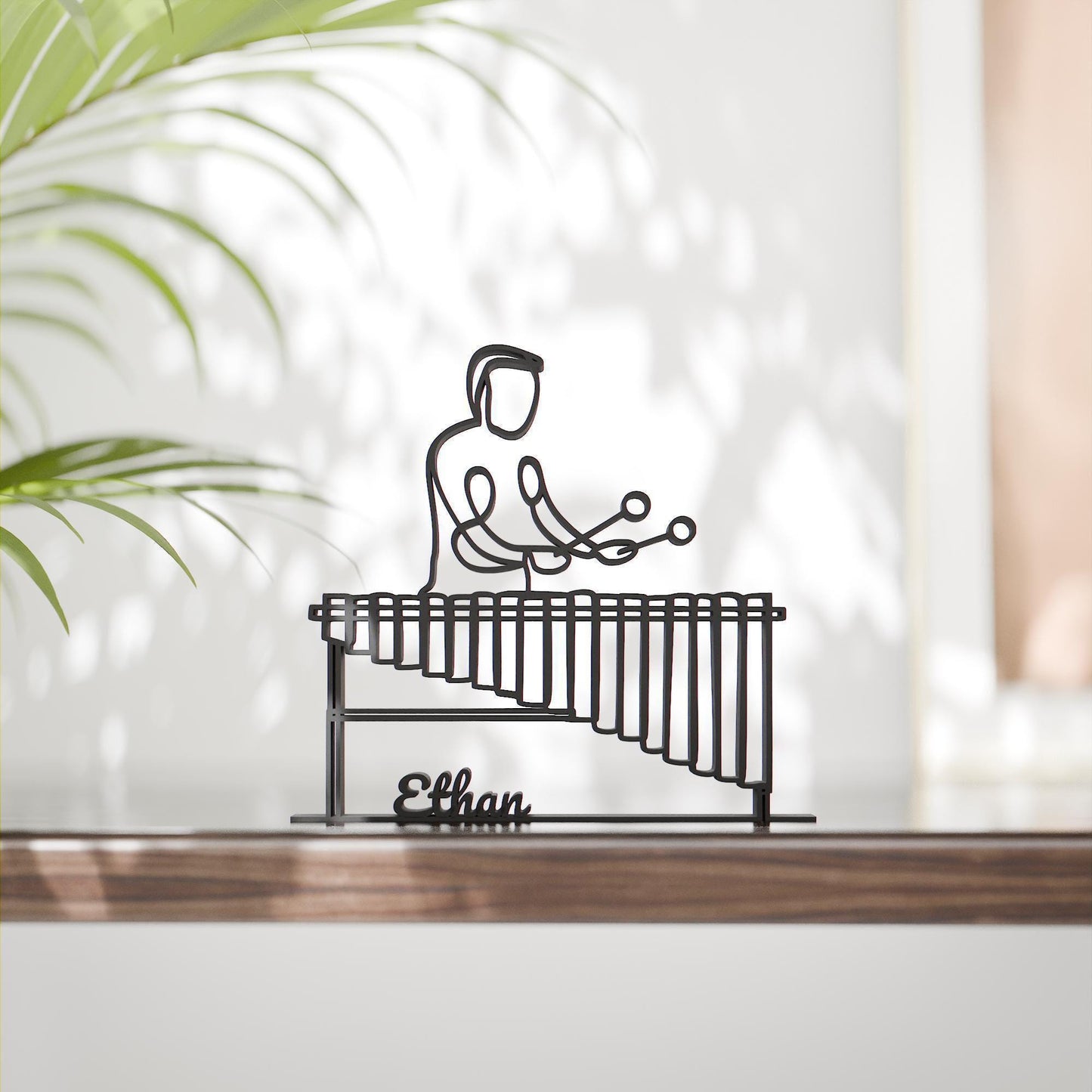 Marimba Player - Customized Line Art Figure