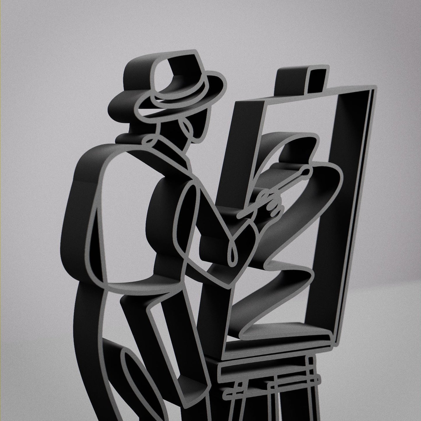 Painter - Customized Line Art Figure