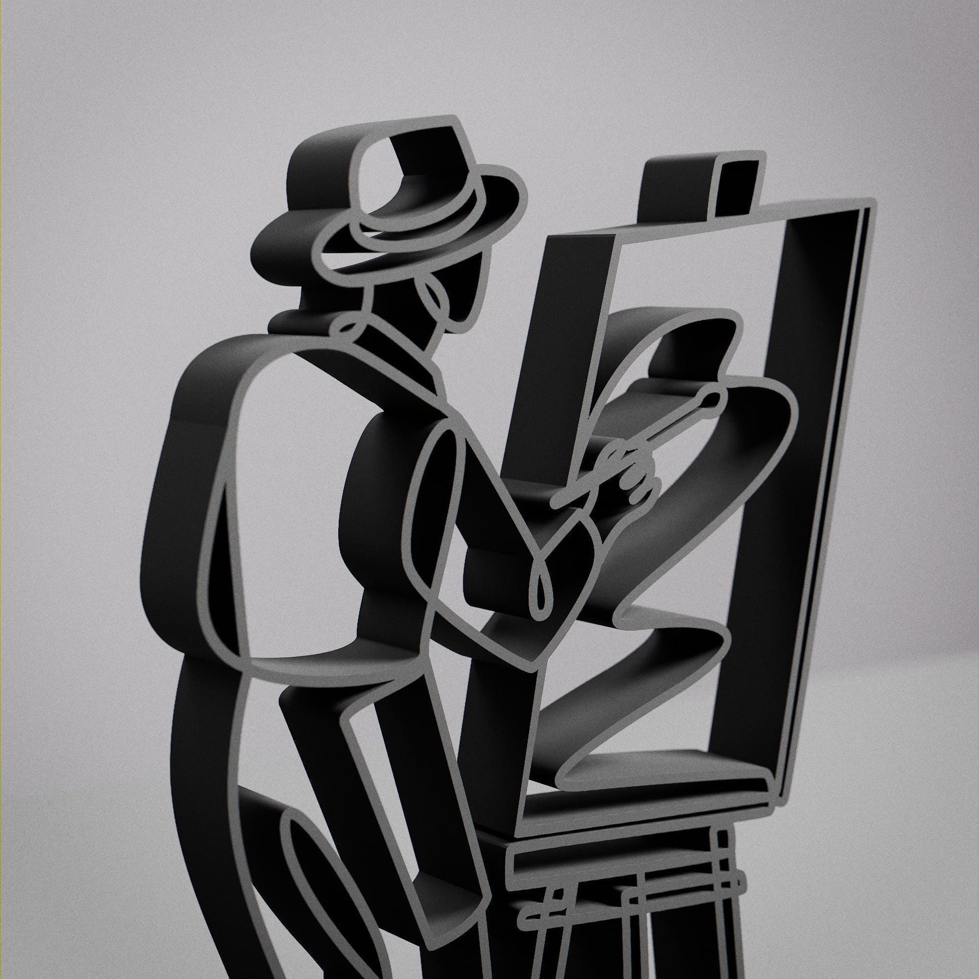 Painter - Customized Line Art Figure