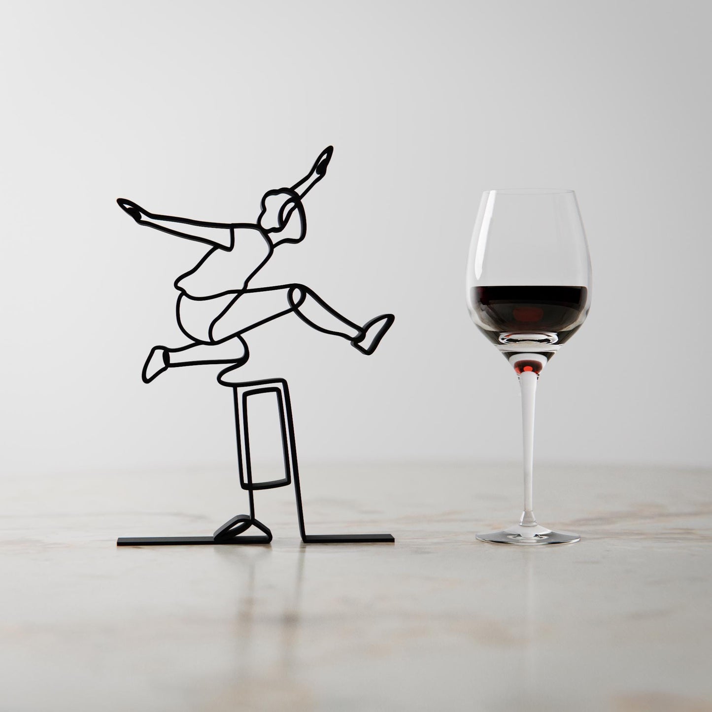 Hurdler - Customized Line Art Figure