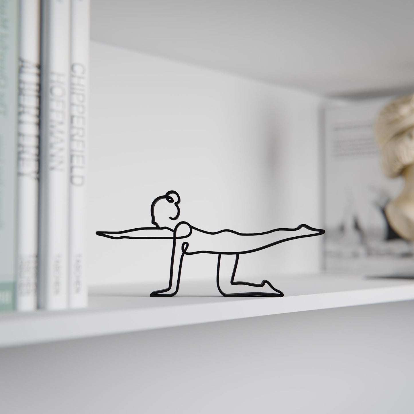 Yoga Balancing Table Pose - Line Art Figure