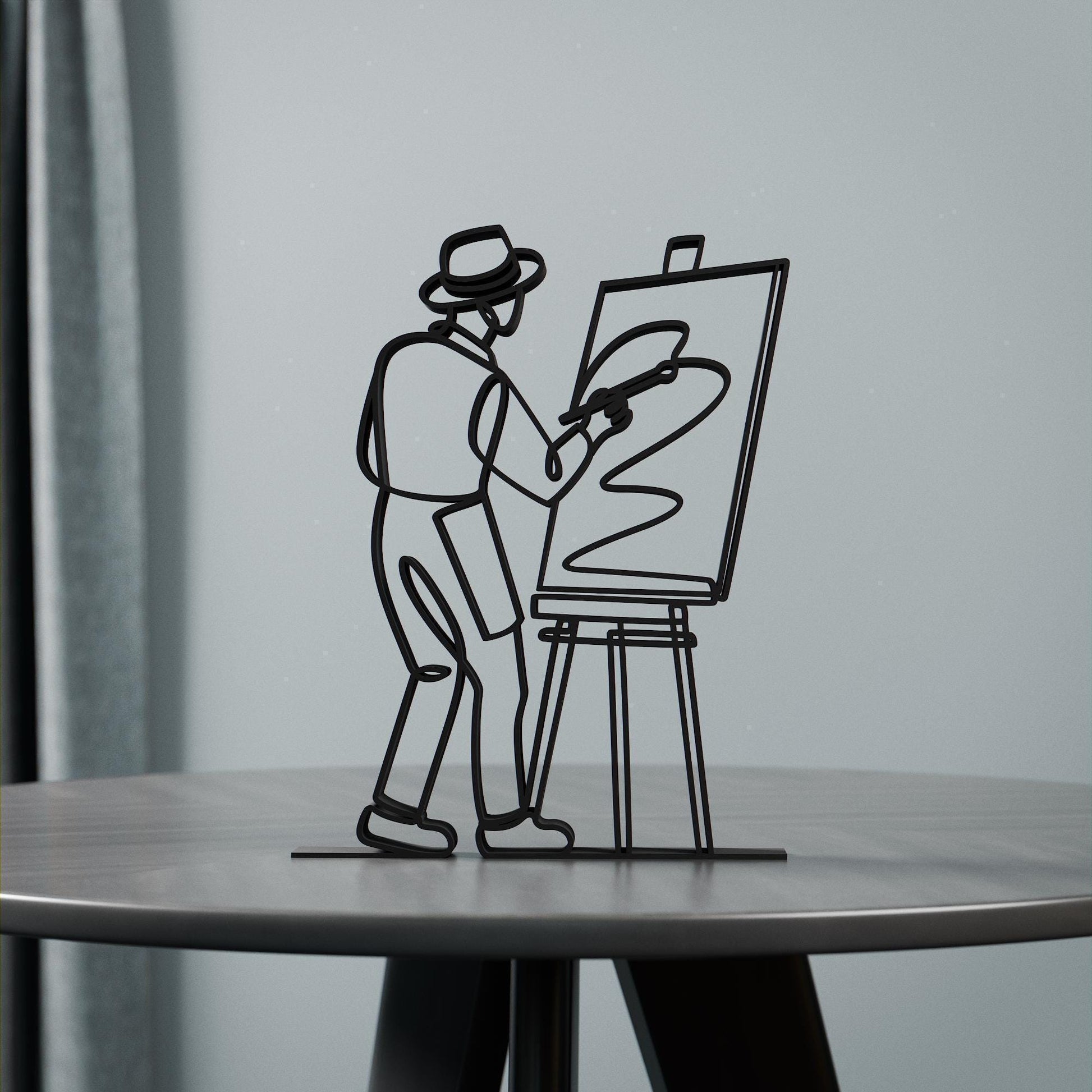 Painter - Customized Line Art Figure