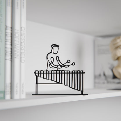 Marimba Player - Customized Line Art Figure