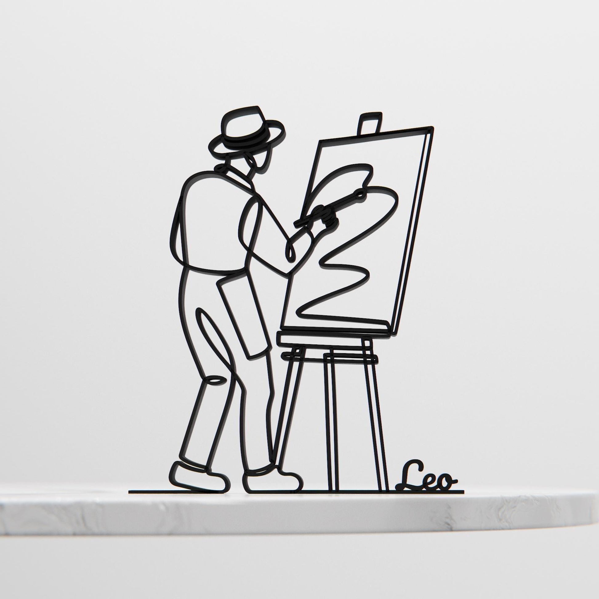 Painter - Customized Line Art Figure