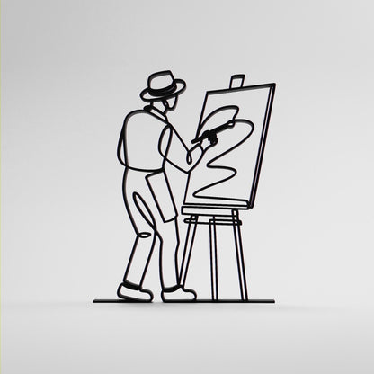 Painter - Customized Line Art Figure