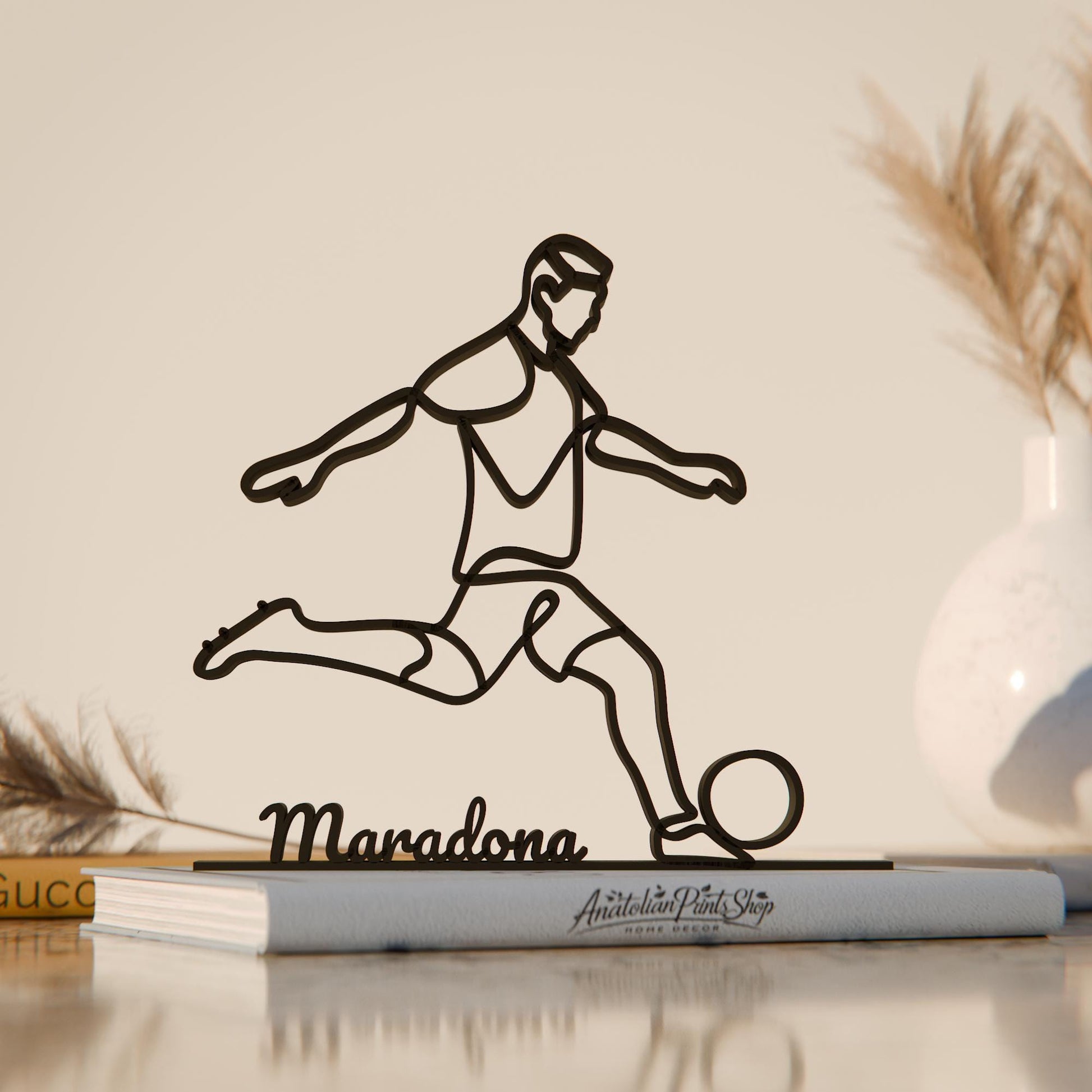 Soccer Player - Customized Line Art Figure