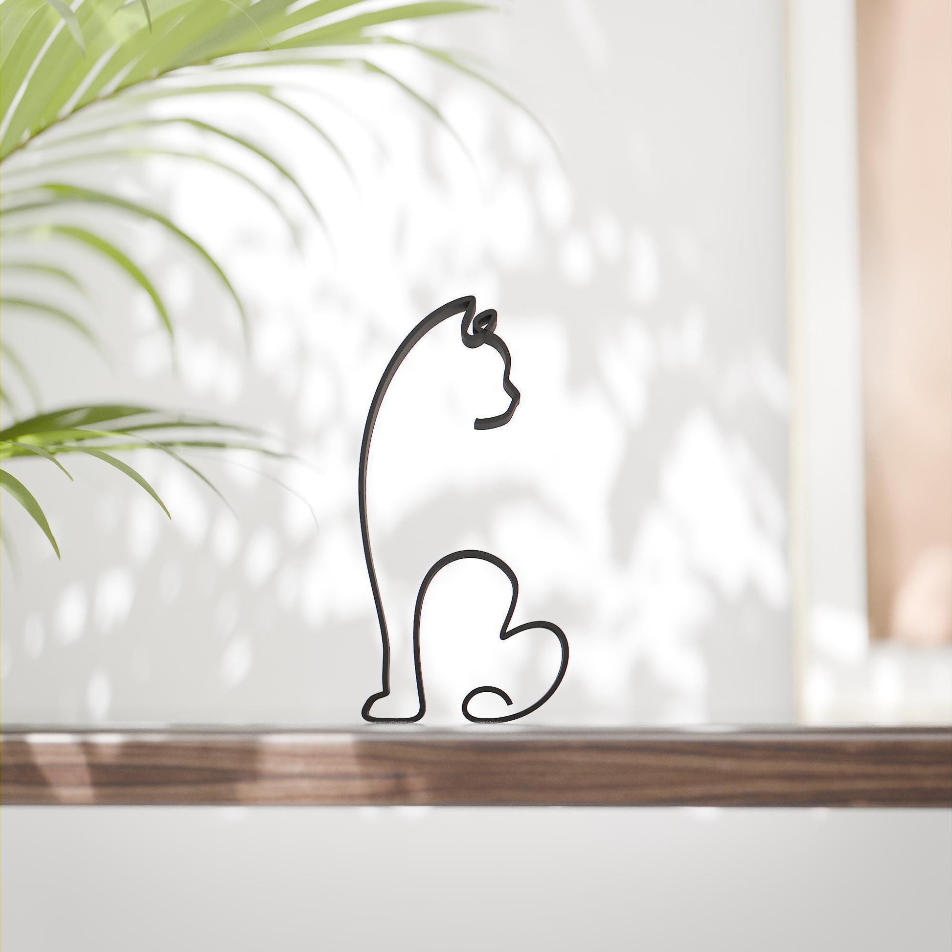 Manx Shorthair Cat 11 - Line Art Figure
