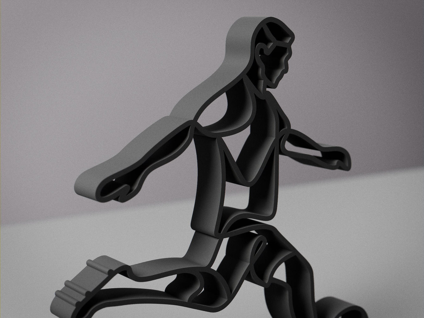 Soccer Player - Customized Line Art Figure