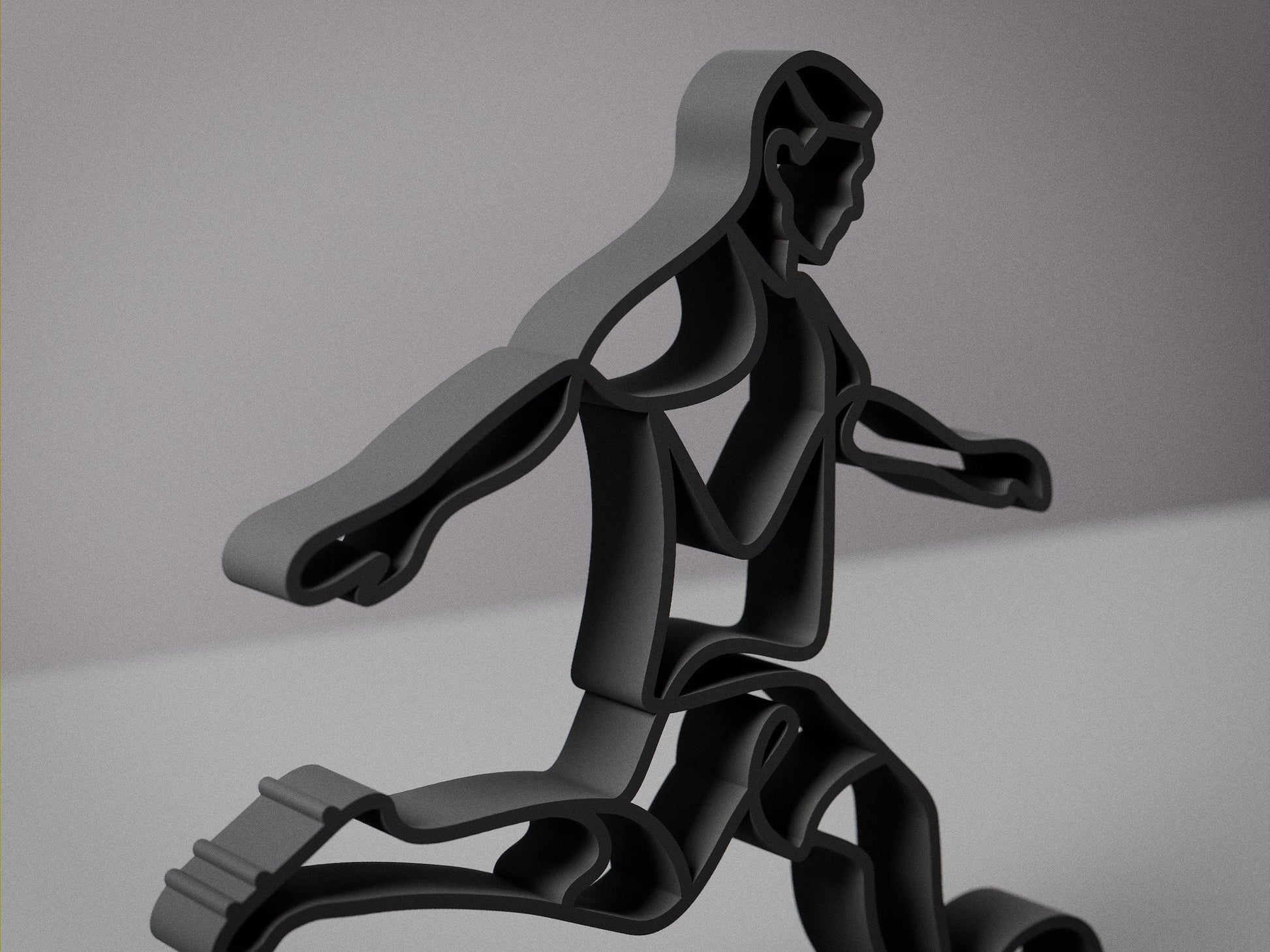Soccer Player - Customized Line Art Figure