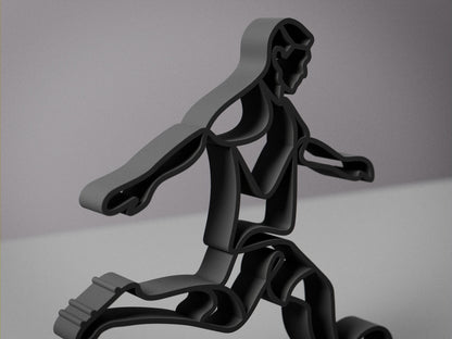 Soccer Player - Customized Line Art Figure