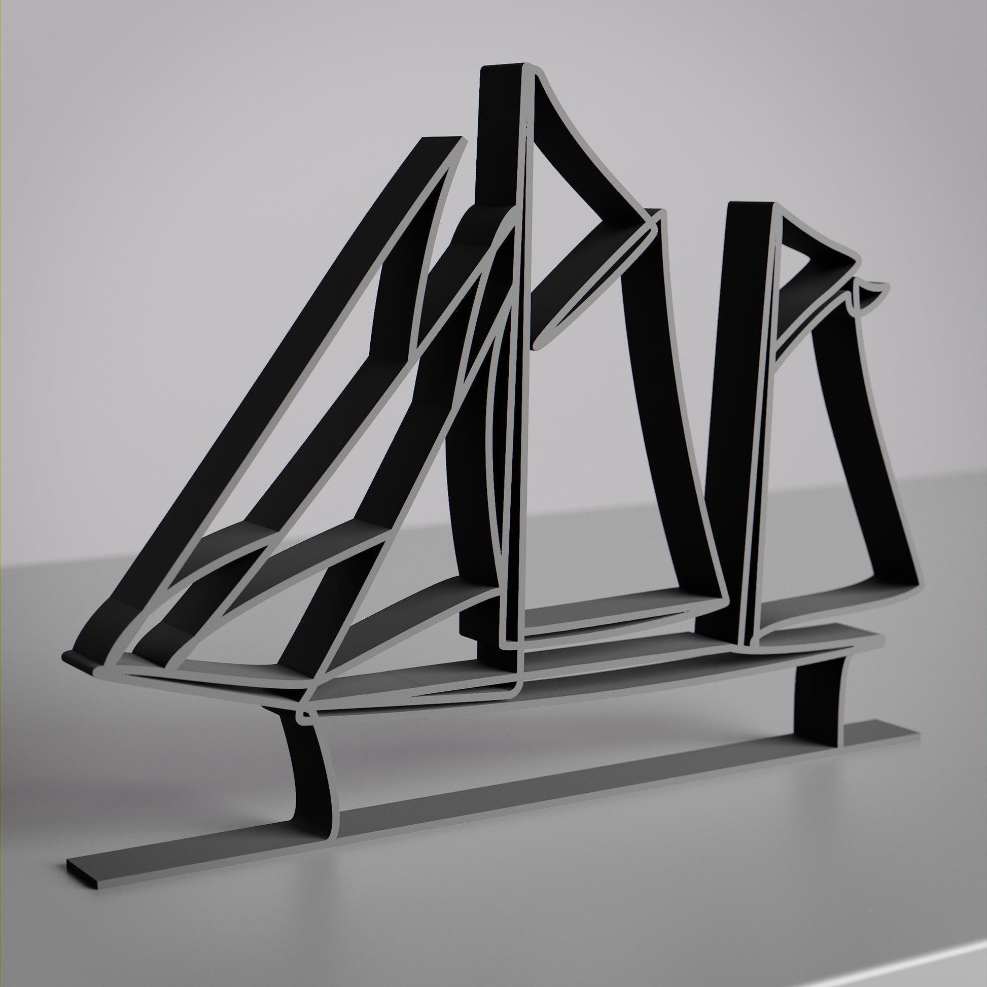 Sailboat 02 - Customized Line Art Figure