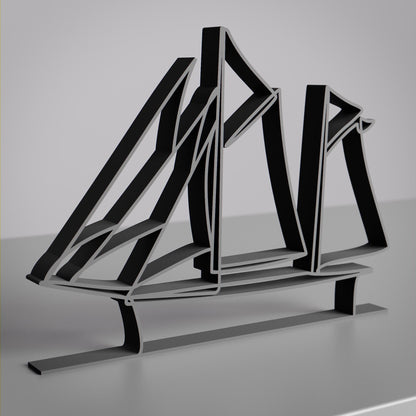 Sailboat 02 - Customized Line Art Figure