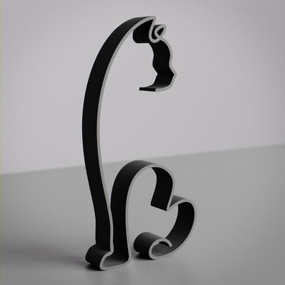 Manx Shorthair Cat 11 - Line Art Figure