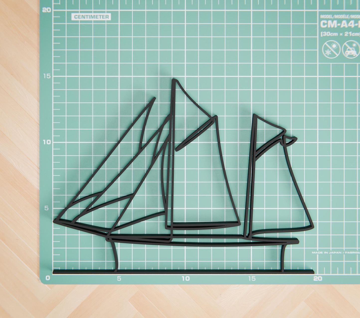 Sailboat 02 - Customized Line Art Figure