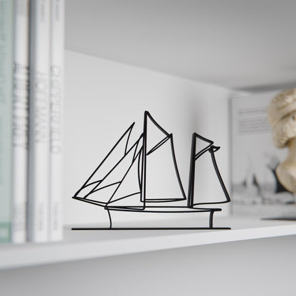 Sailboat 02 - Customized Line Art Figure